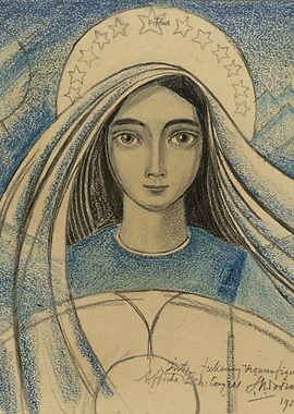 Portrait of a Woman with Halo