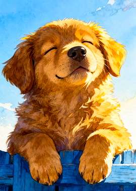 Happy Golden Retriever Puppy