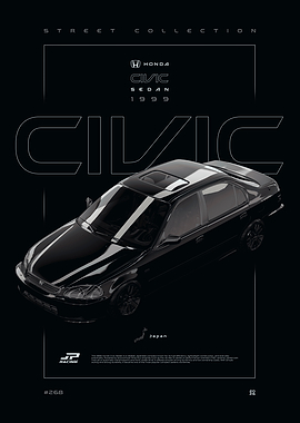 1999 Honda Civic Sedan Poster