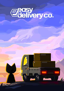 Easy Delivery Co. Truck and Cat
