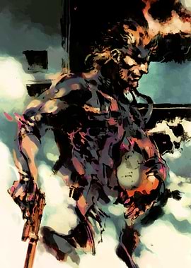 Snake in a fiery battle