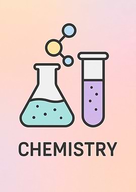 Chemistry Icon with Flask and Test Tube