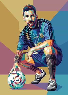 Lionel Messi Pop Art Portrait