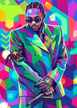 Kendrick Lamar Pop Art Portrait