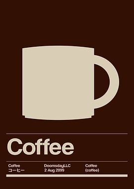 Minimalist Coffee Mug Poster