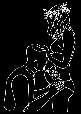 Couple Embracing Pregnant Belly