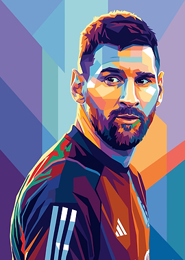 Lionel Messi Pop Art Portrait