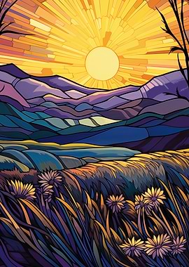 Glass Landscape at Sunrise