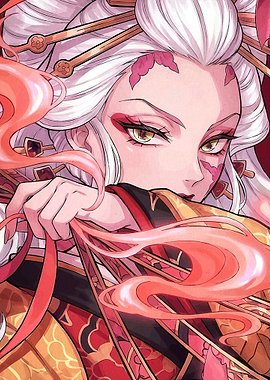 Elegant Woman in Traditional Japanese Attire