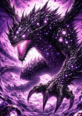 Cosmic Dragon with Multiple Eyes