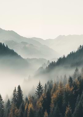 Misty Mountain Landscape