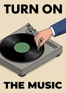 Turn On The Music Record Player
