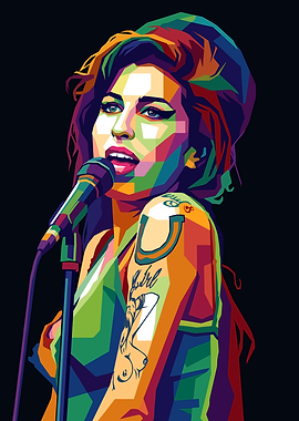Amy Winehouse Pop Art Portrait