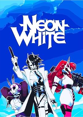 Neon White Game Poster