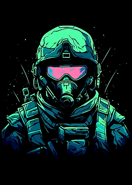 Futuristic Soldier Portrait