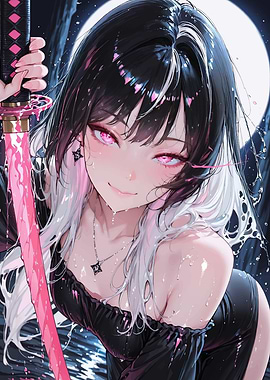 Girl with Pink Katana
