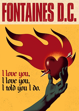 Fontaines D.C. Flaming Heart Poster