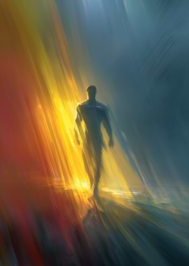Rise Through Light – Abstract Hero Poster