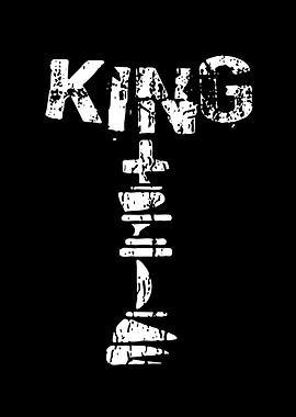 King Chess Piece Text Art