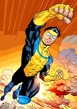 Invincible Flying Through Clouds