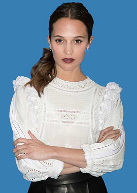 Alicia Vikander in White Top
