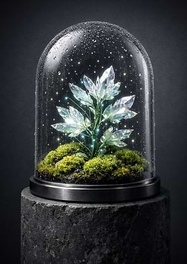 Crystal Plant in Terrarium