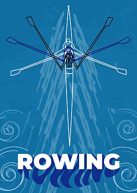 Rowing Sport Illustration