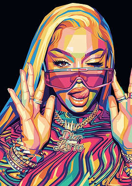 Dior Latto Pop Art Portrait