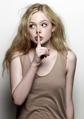 Elle Fanning Shushing