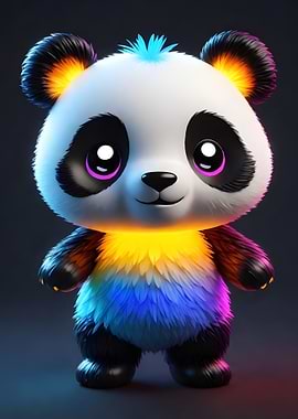 Cute Rainbow Panda
