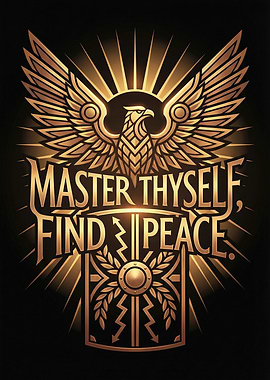 Master Thyself Find Peace Eagle Symbol