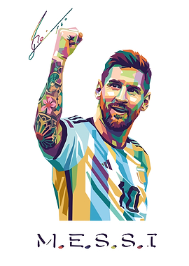 Lionel Messi Pop Art Portrait