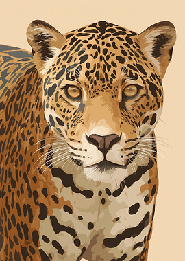 Close-up Portrait of a Jaguar
