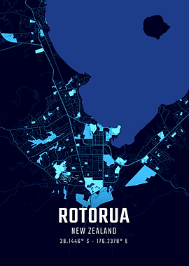 Rotorua Midnight City Map