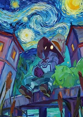 Vivi Ornitier in Starry Night Style