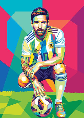 Lionel Messi Pop Art Portrait