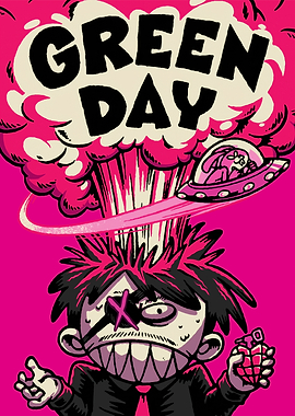 Green Day Explosion Cartoon