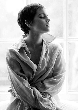 Emma Watson in a white shirt