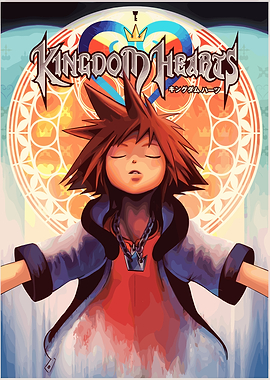 Kingdom Hearts Sora Stained Glass Art