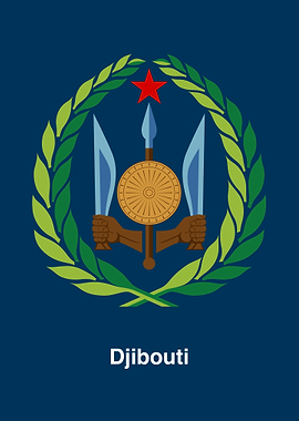 Djibouti Emblem with Text