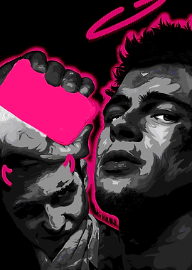 Two Men with Pink Accents