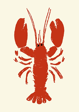 Red Lobster Illustration