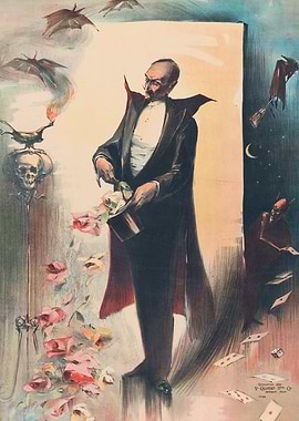 Magician with Roses and Bats