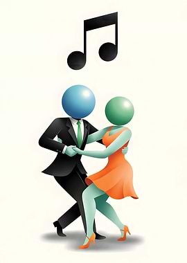 Couple Dancing to Music
