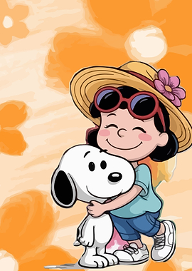 Lucy Hugs Snoopy