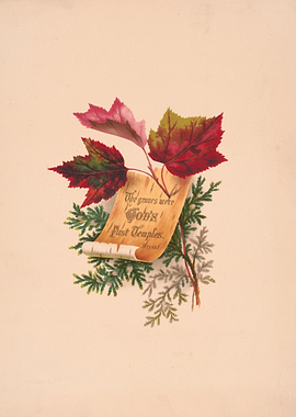 Autumn Leaves and Scroll