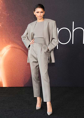 Zendaya in a Grey Suit