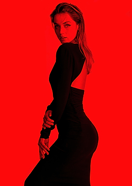 Ana de Armas in a black dress