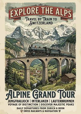 Vintage Alpine Train Tour