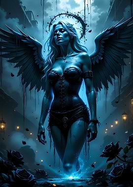 Dark Angel in Blue Light